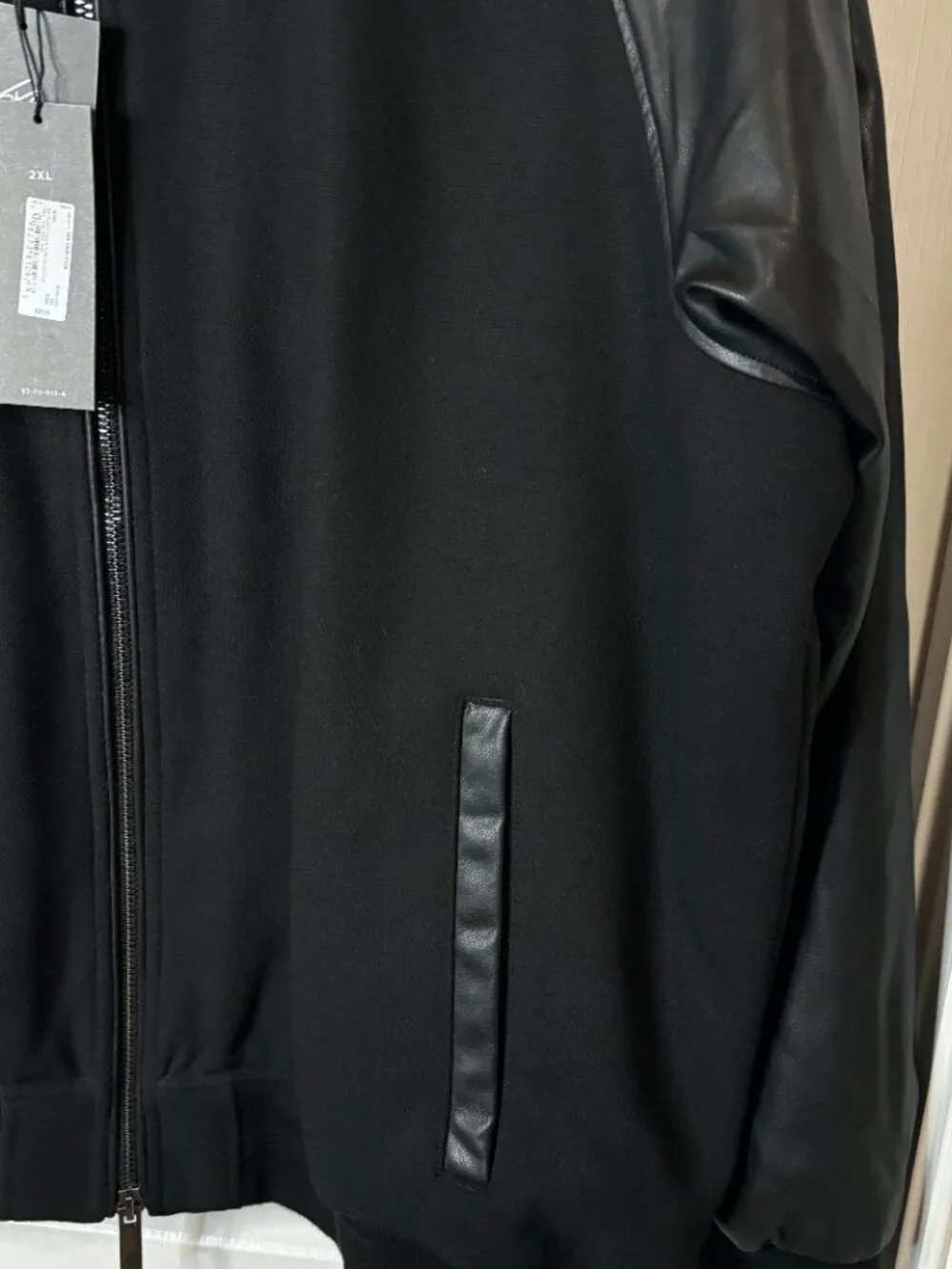 Shaquille O'Neal XLG Men's Full Zip Jacket, Black, Size 2XL NWT